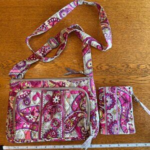 Vera Bradley Little Hipster and coin purse in Paisley Meets Plaid